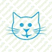 Transparentní razítko kočička s jazýčkem